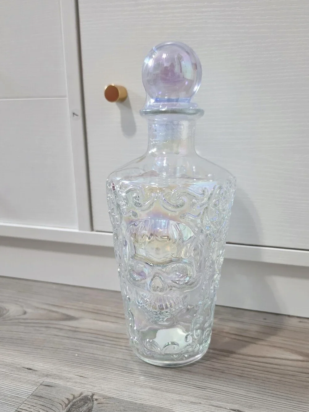 Target Bullseye Playground Halloween 2026 Iridescent Skull Glass Decanter